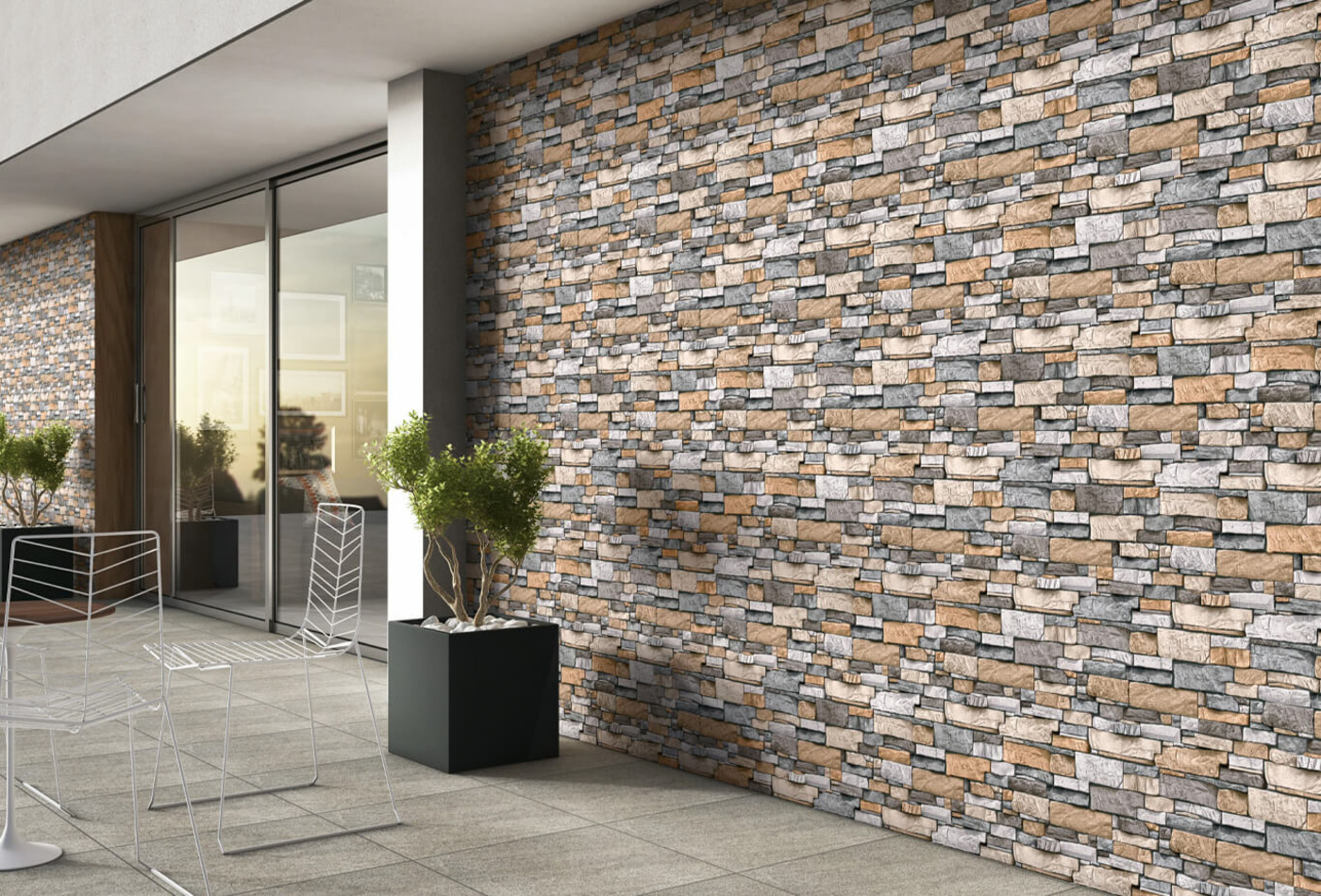 Front Elevation Tiles - Natural Stones
